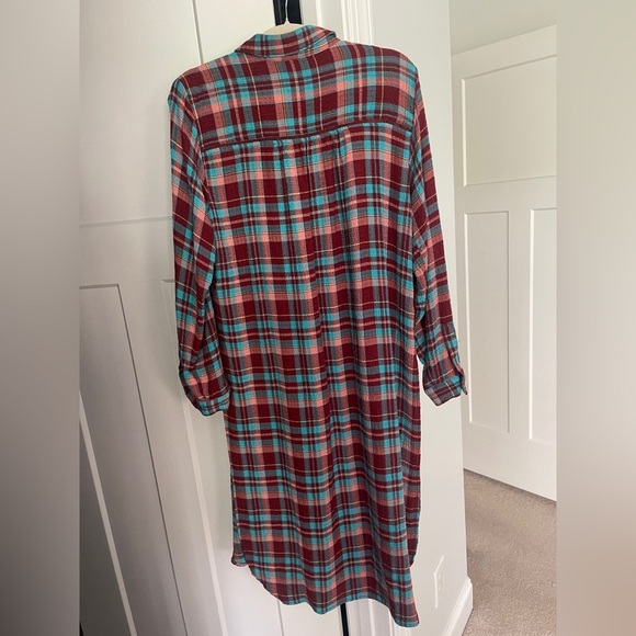 Pilcro Anthropologie Buttom Down Top Duster Side Slit Tunic - Picture 7 of 7